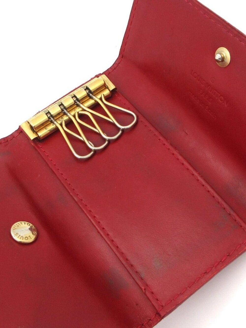 LOUIS VUITTON Multicles 4 M91542 Rouge Fauviste Monogram Vernis - CA1088 - Picture 3 of 7